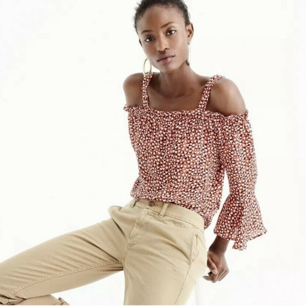 JCrew Heart Silk Top